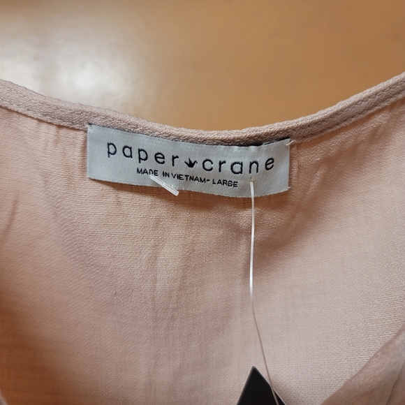 NWT Anthropologies Paper Crane Tiered Ruffle Cami Tank in Baby Pink - Picture 6 of 8